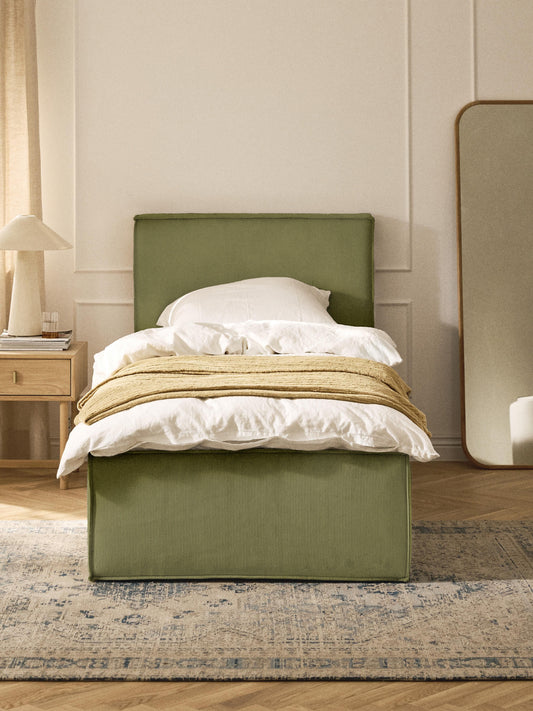 Drenmair Single Bed in Corduroy