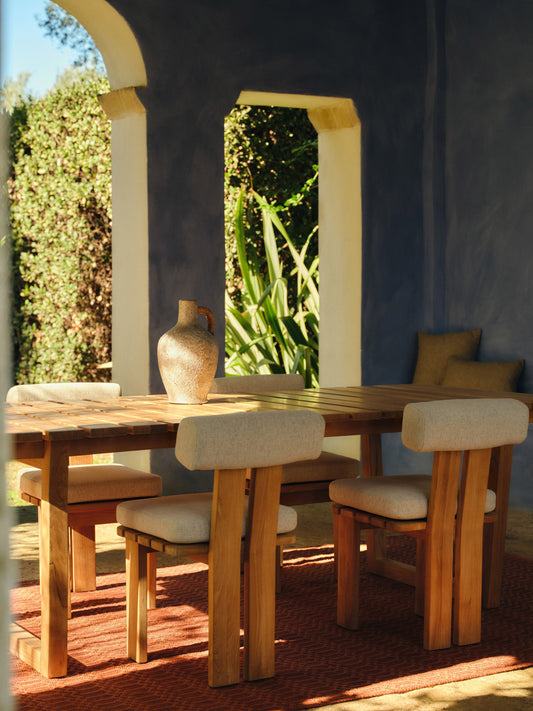 Eikvaris Teak Wood Garden Table, 229 x 100 cm