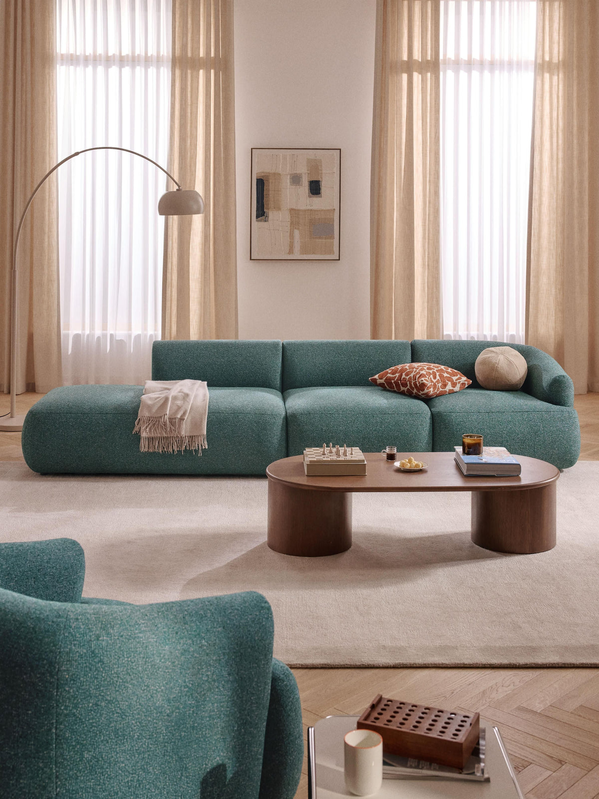 Fionwara Modular Chaise in Bouclé (2-Seater)