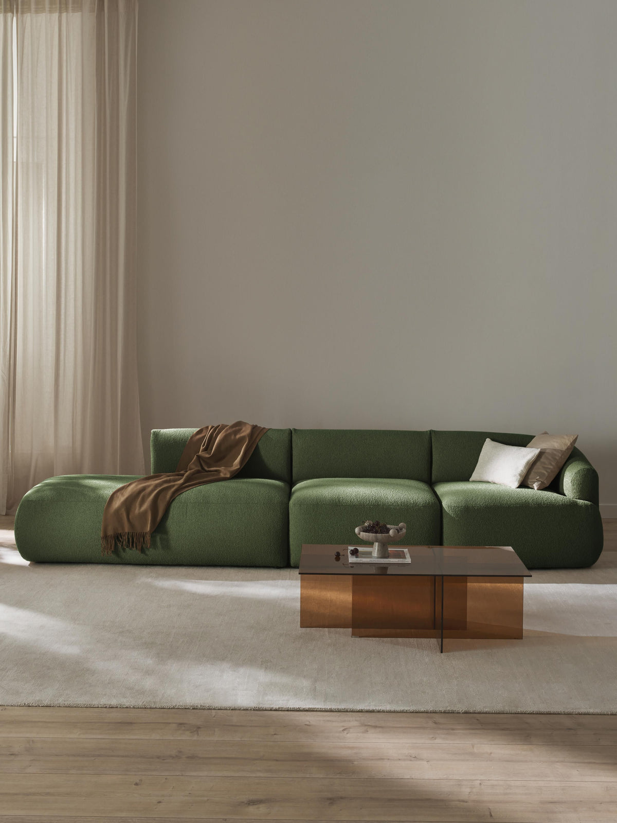 Fionwara Modular Chaise in Bouclé (2-Seater)