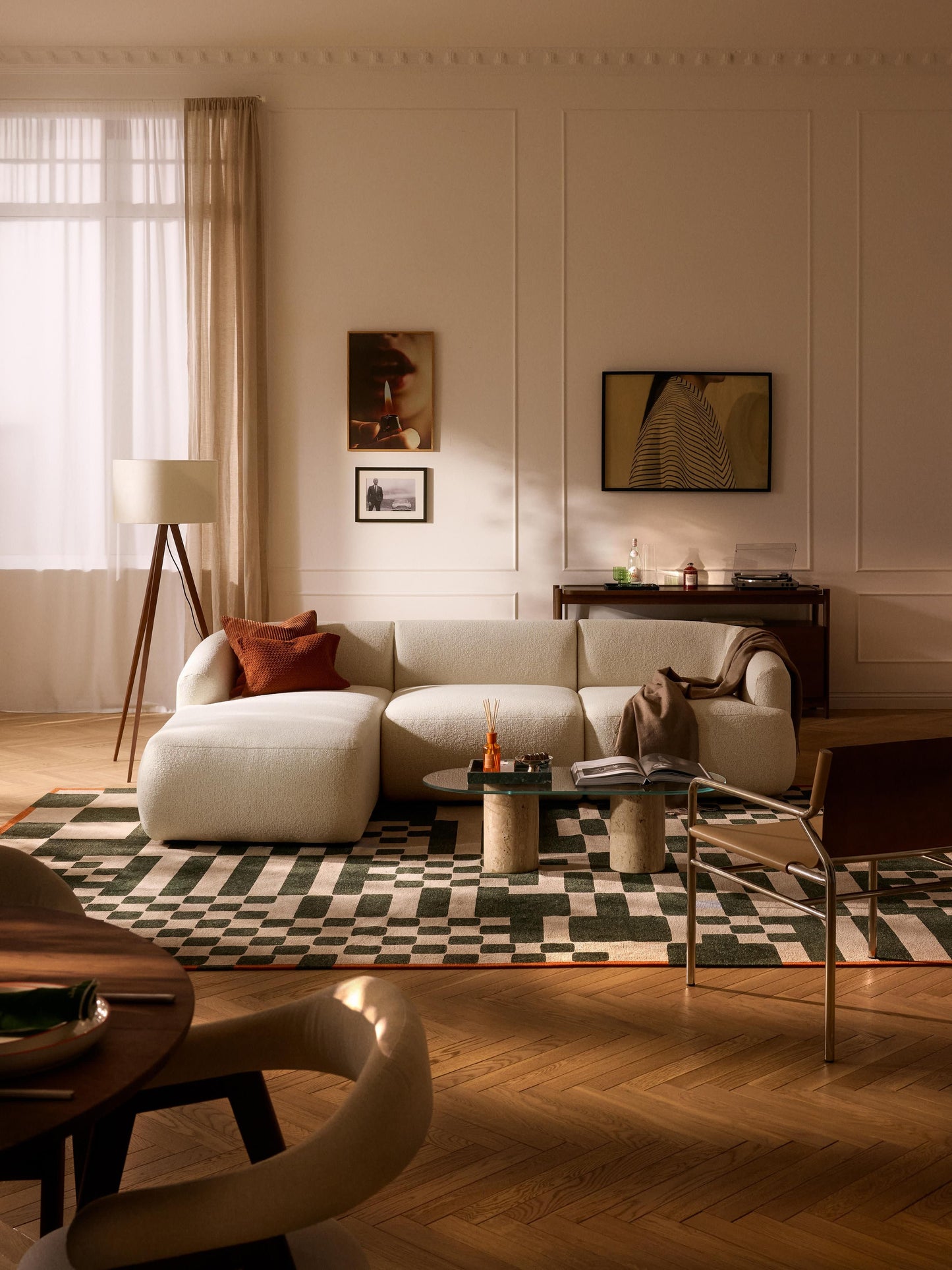 Fionwara Modular Corner Sofa (3-Seater) in Bouclé
