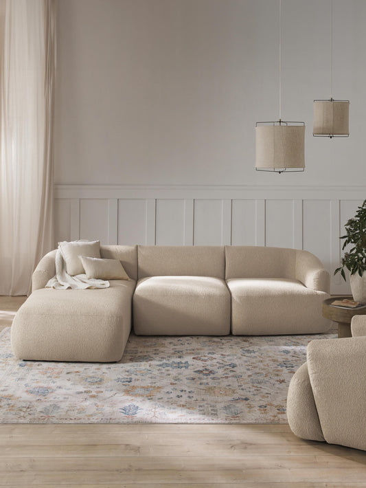 Fionwara Modular Corner Sofa (3-Seater) in Bouclé
