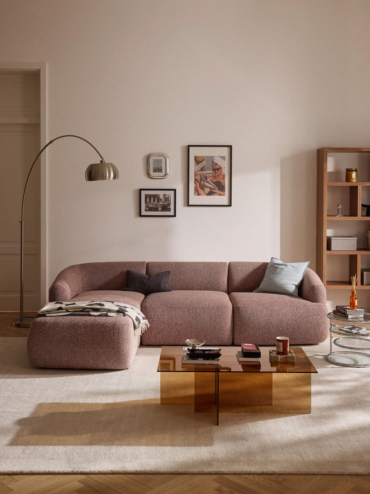Fionwara Modular Corner Sofa (3-Seater) in Bouclé