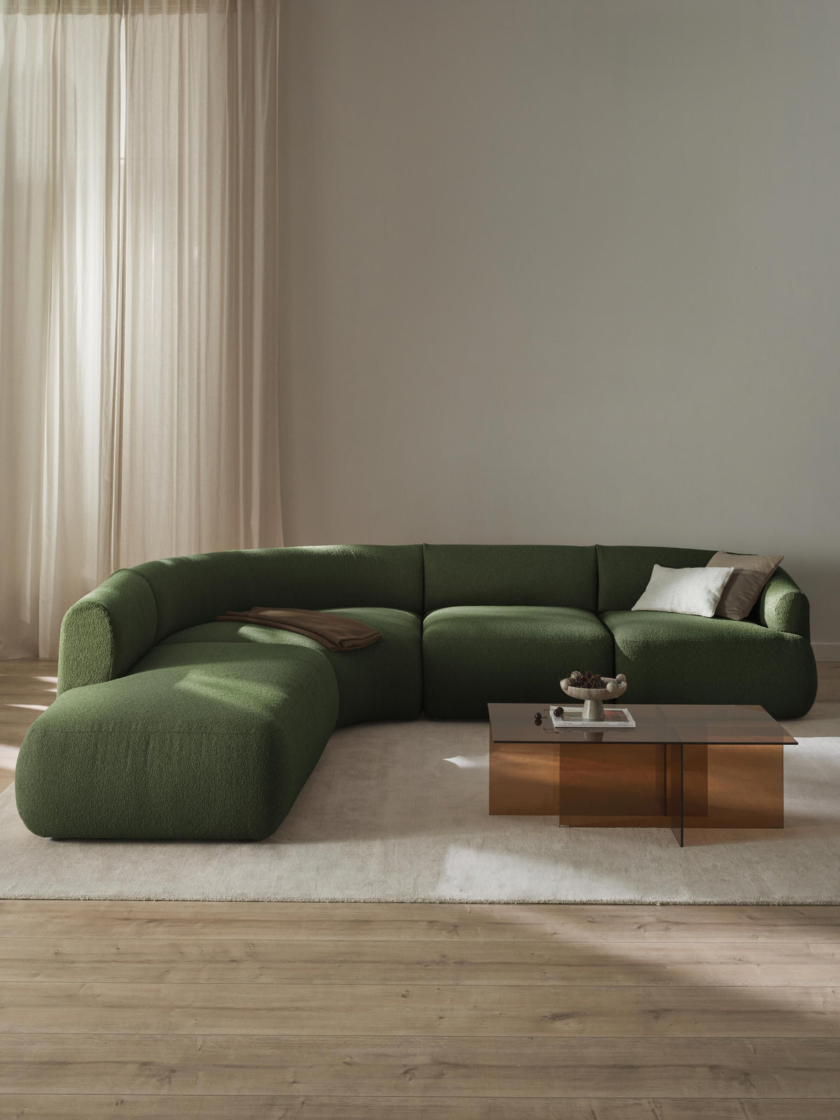 Fionwara Modular Corner Sofa (4-Seater) in Bouclé