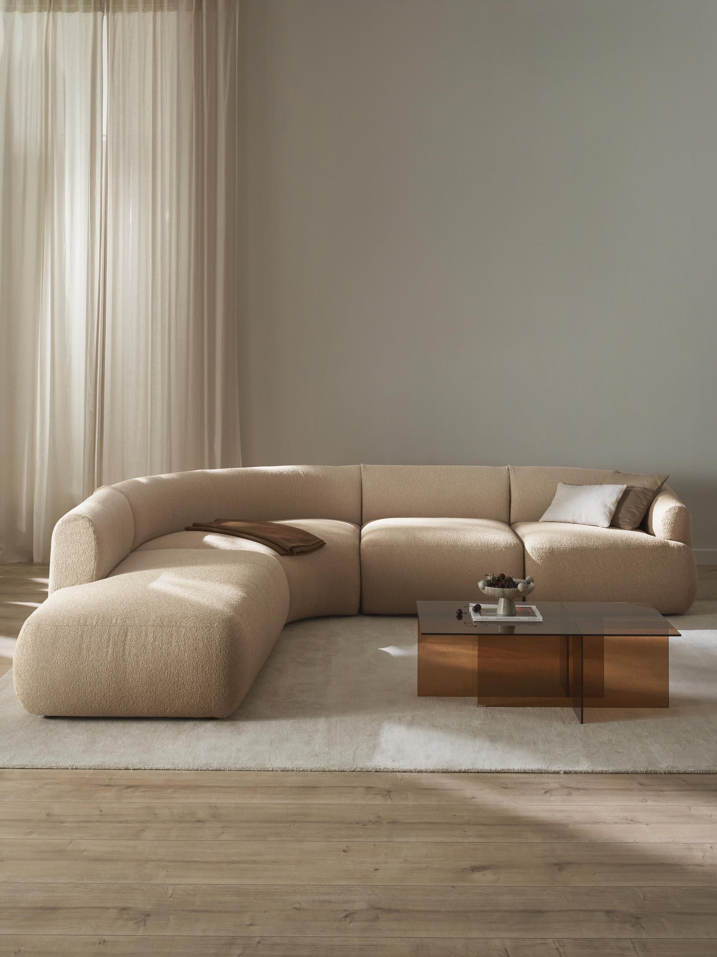 Fionwara Modular Corner Sofa (4-Seater) in Bouclé