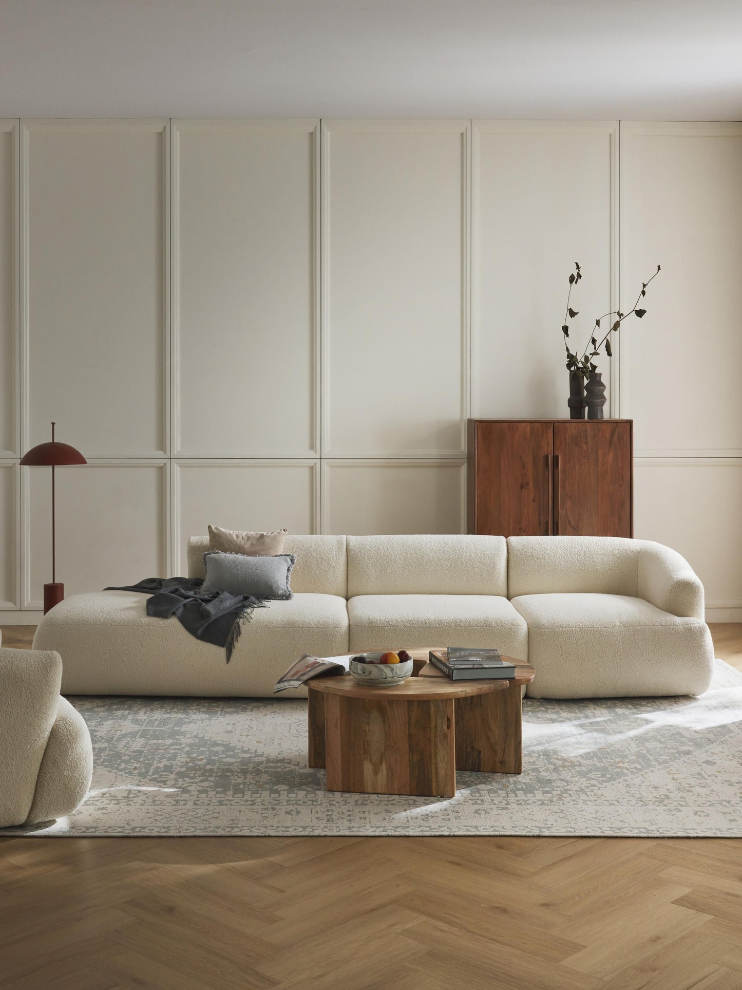 Fionwara Modular Ottoman in Teddy (3-Seater)