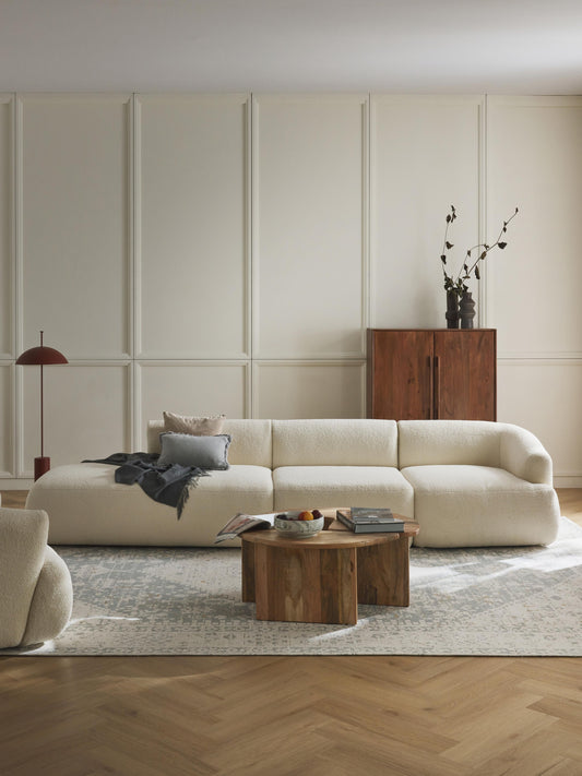 Fionwara Modular Ottoman in Teddy (3-Seater)
