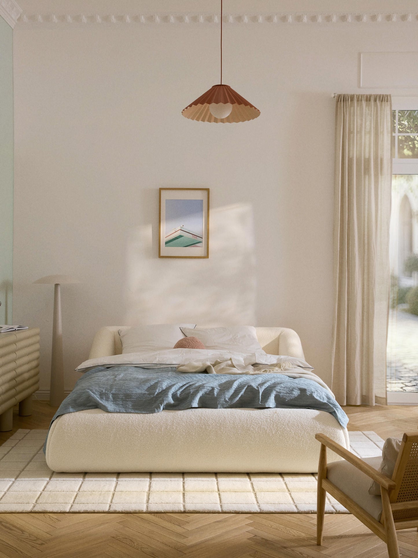 Fionwara Upholstered Bed in Teddy