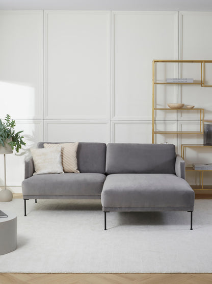 Fluvraine Small Corner Sofa in Velvet