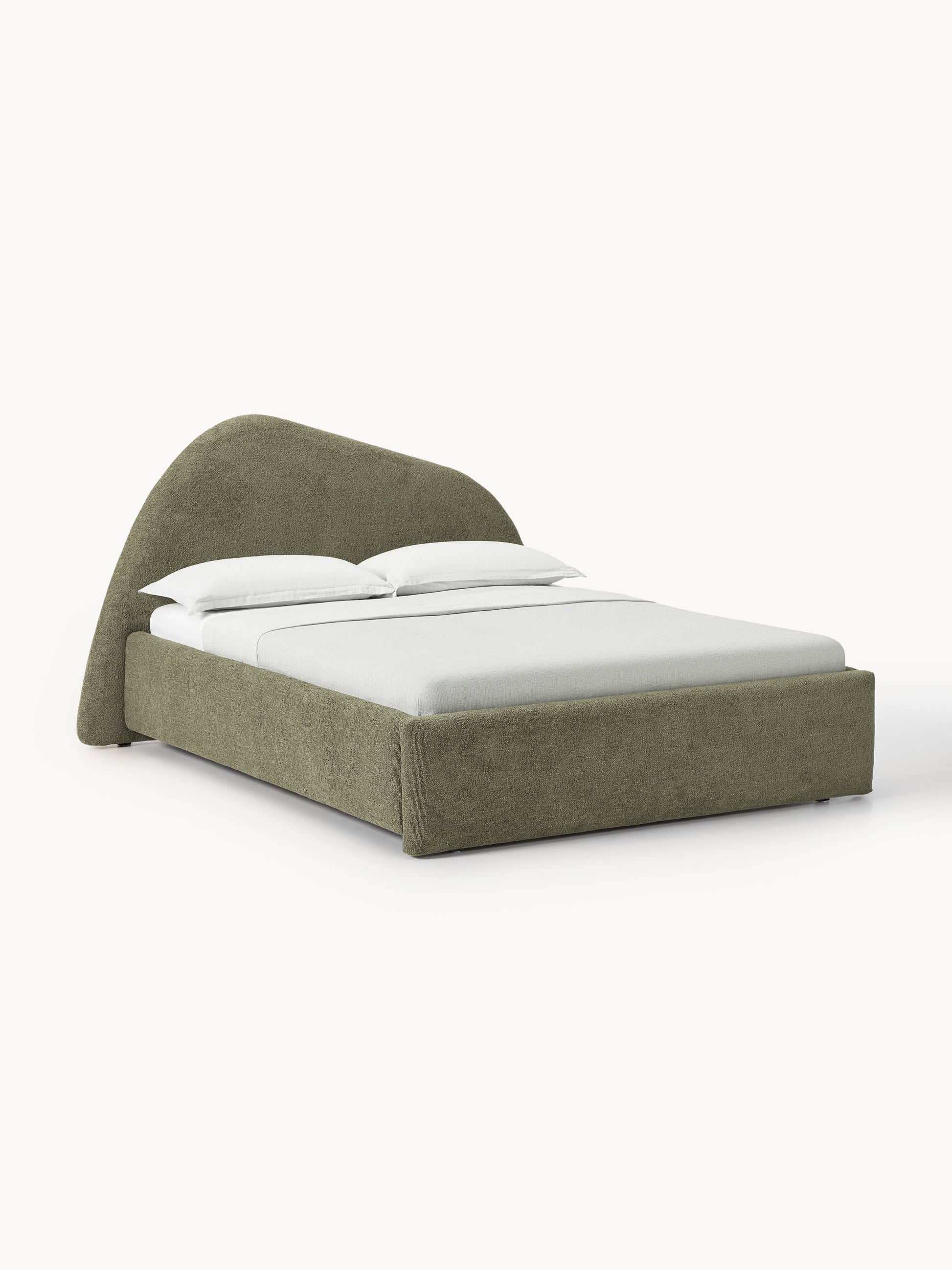 Garvitis Upholstered Bed in Bouclé