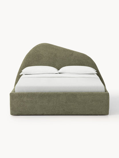 Garvitis Upholstered Bed in Bouclé