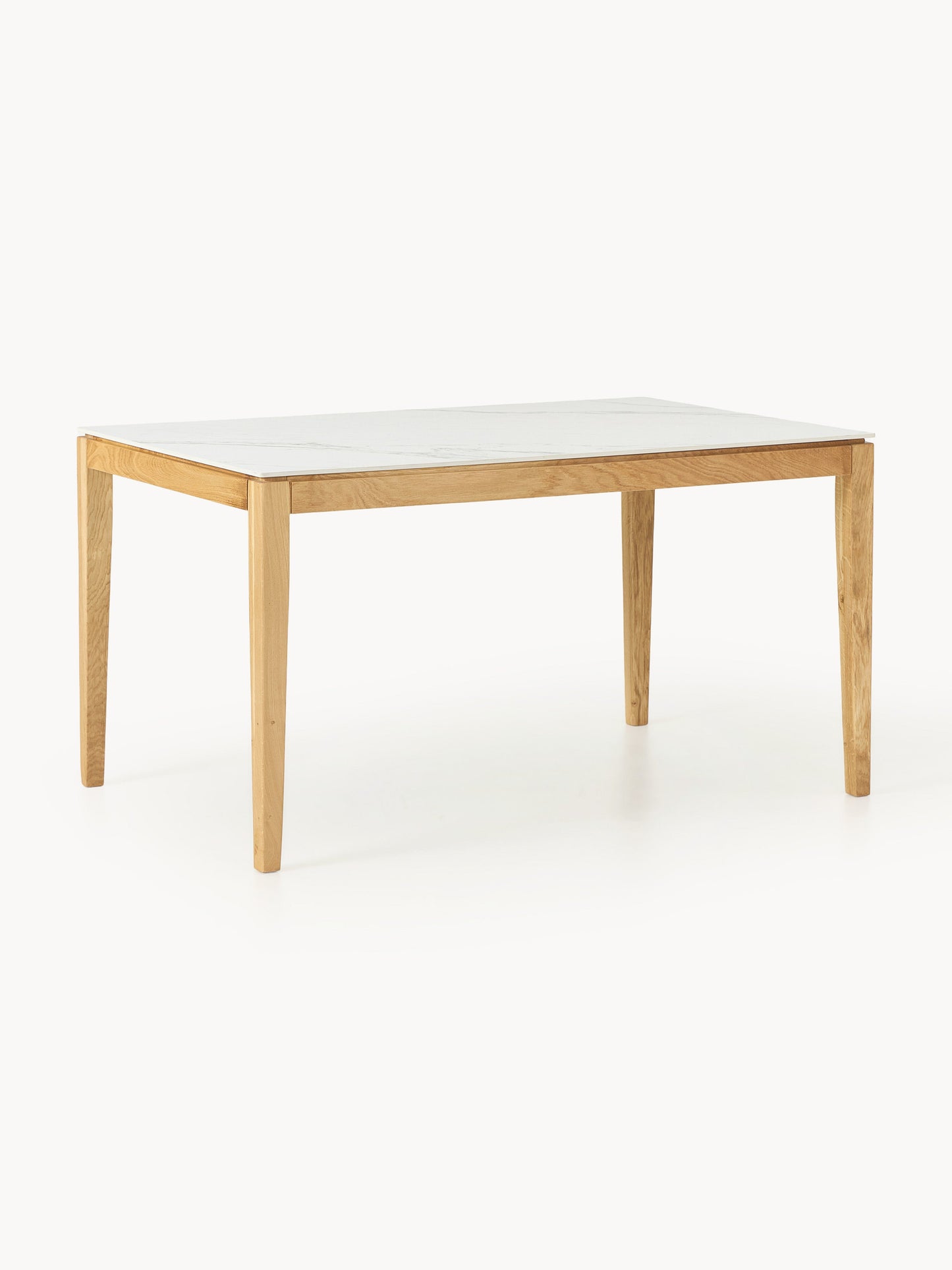 Jacwaren Dining Table with Marble-Look Tabletop, in Various Sizes