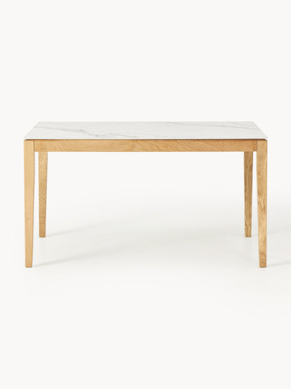 Jacwaren Dining Table with Marble-Look Tabletop, in Various Sizes