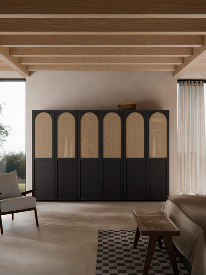 Jeanmarel Modular Hinged-Door Wardrobe, 300 cm Wide, in Various Sizes