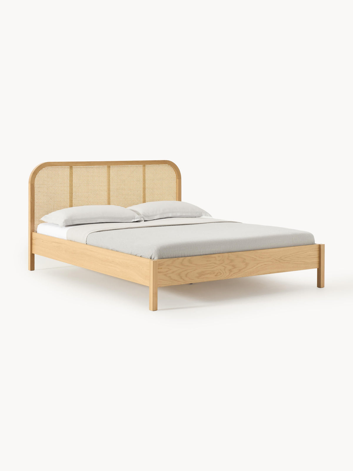 Jonwaire Wooden Bed with Vienna Cane Headboard