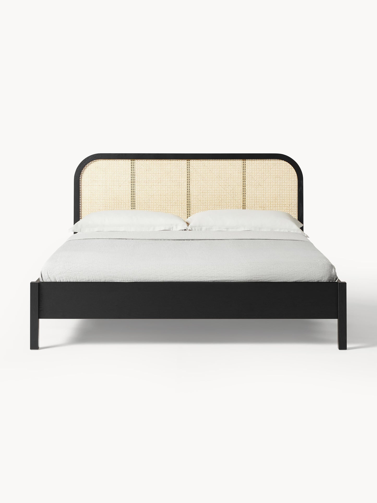 Jonwaire Wooden Bed with Vienna Cane Headboard