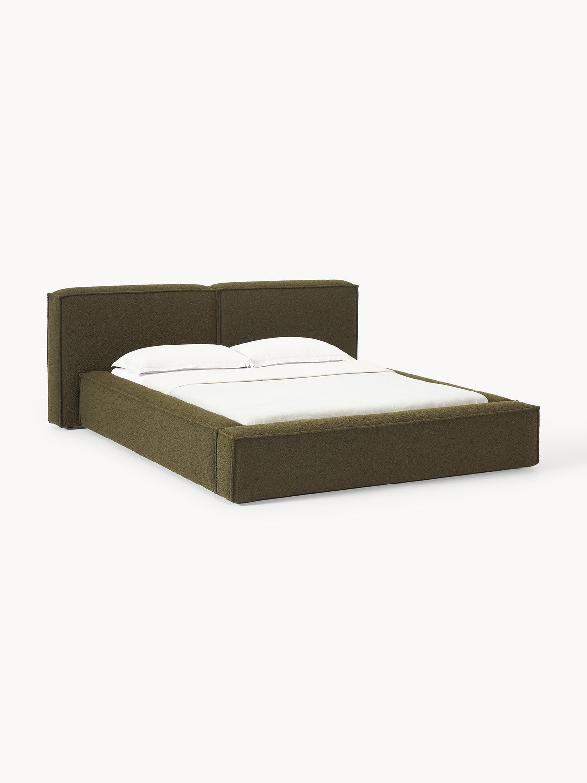 Lenmoray Bouclé Upholstered Bed with Storage