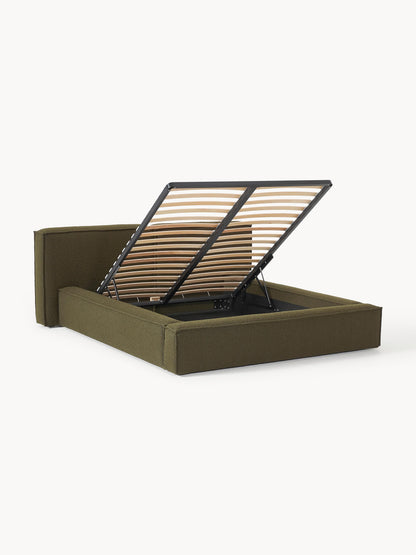 Lenmoray Bouclé Upholstered Bed with Storage