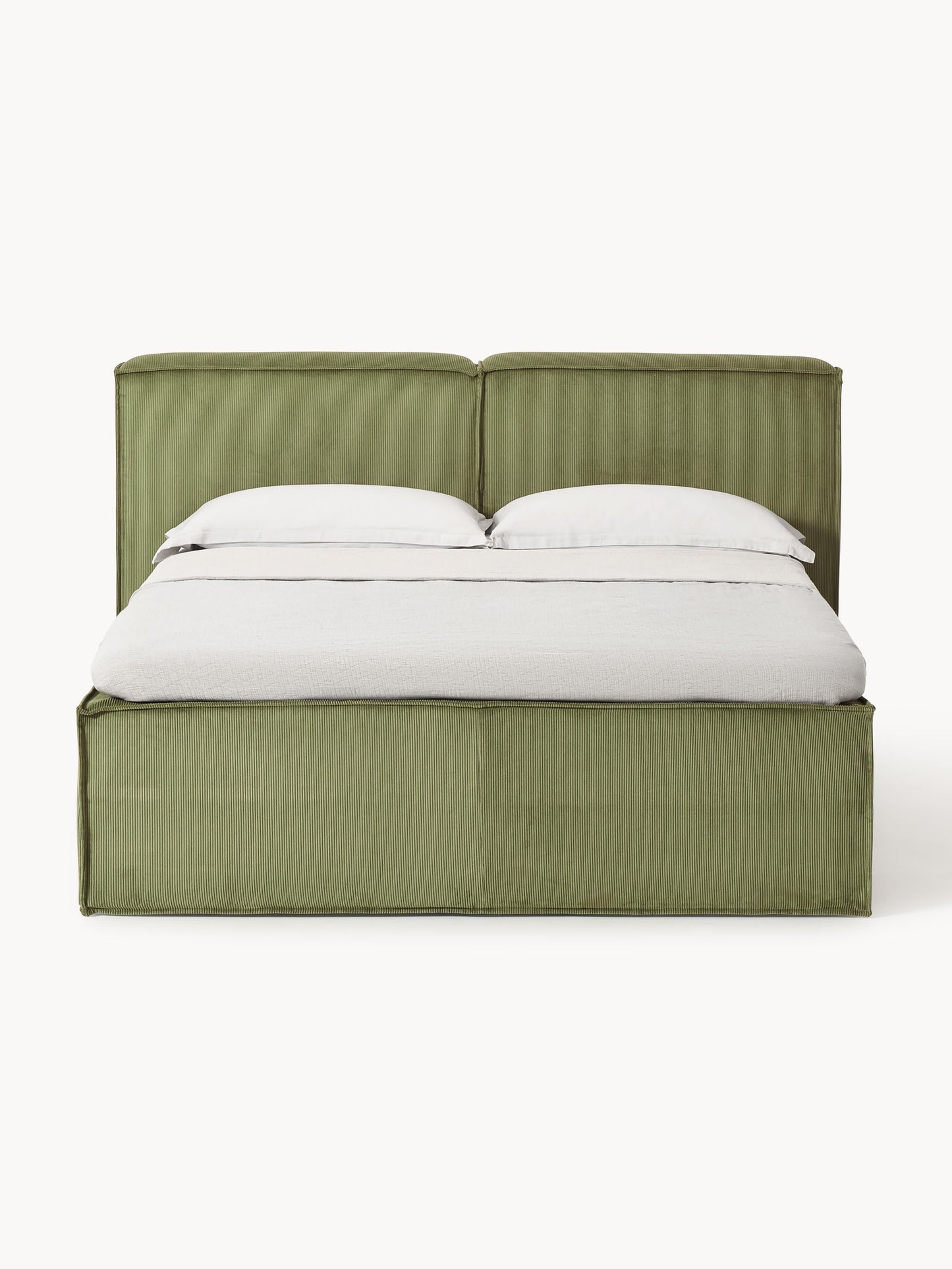 Lenmoray Box Spring Bed in Corduroy