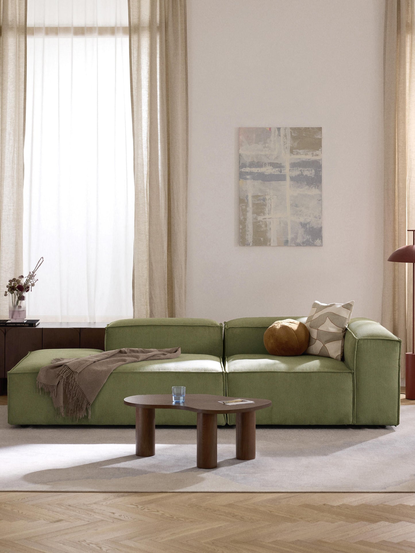 Lenmoray Corduroy Modular Ottoman