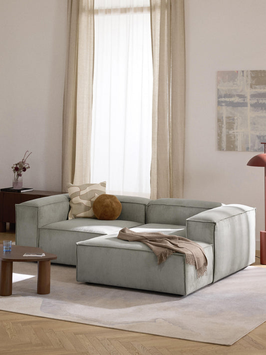 Lenmoray Modular Corduroy Corner Sofa (2-Seater)