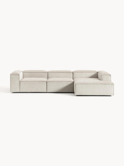 Lenmoray Modular Corduroy Corner Sofa, 4-Seater
