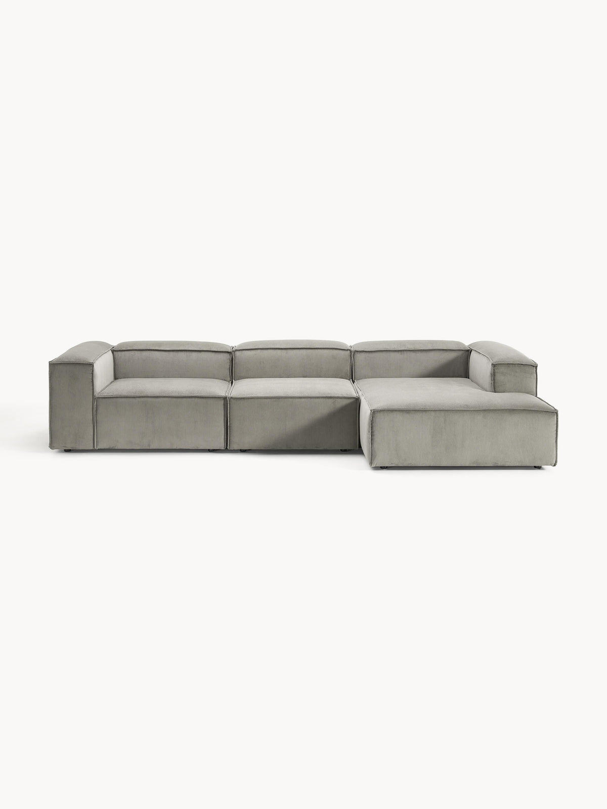 Lenmoray Modular Corduroy Corner Sofa, 4-Seater