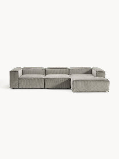 Lenmoray Modular Corduroy Corner Sofa, 4-Seater