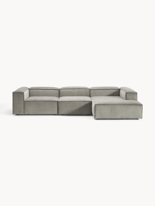 Lenmoray Modular Corduroy Corner Sofa, 4-Seater