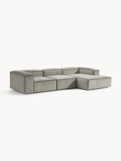 Lenmoray Modular Corduroy Corner Sofa, 4-Seater