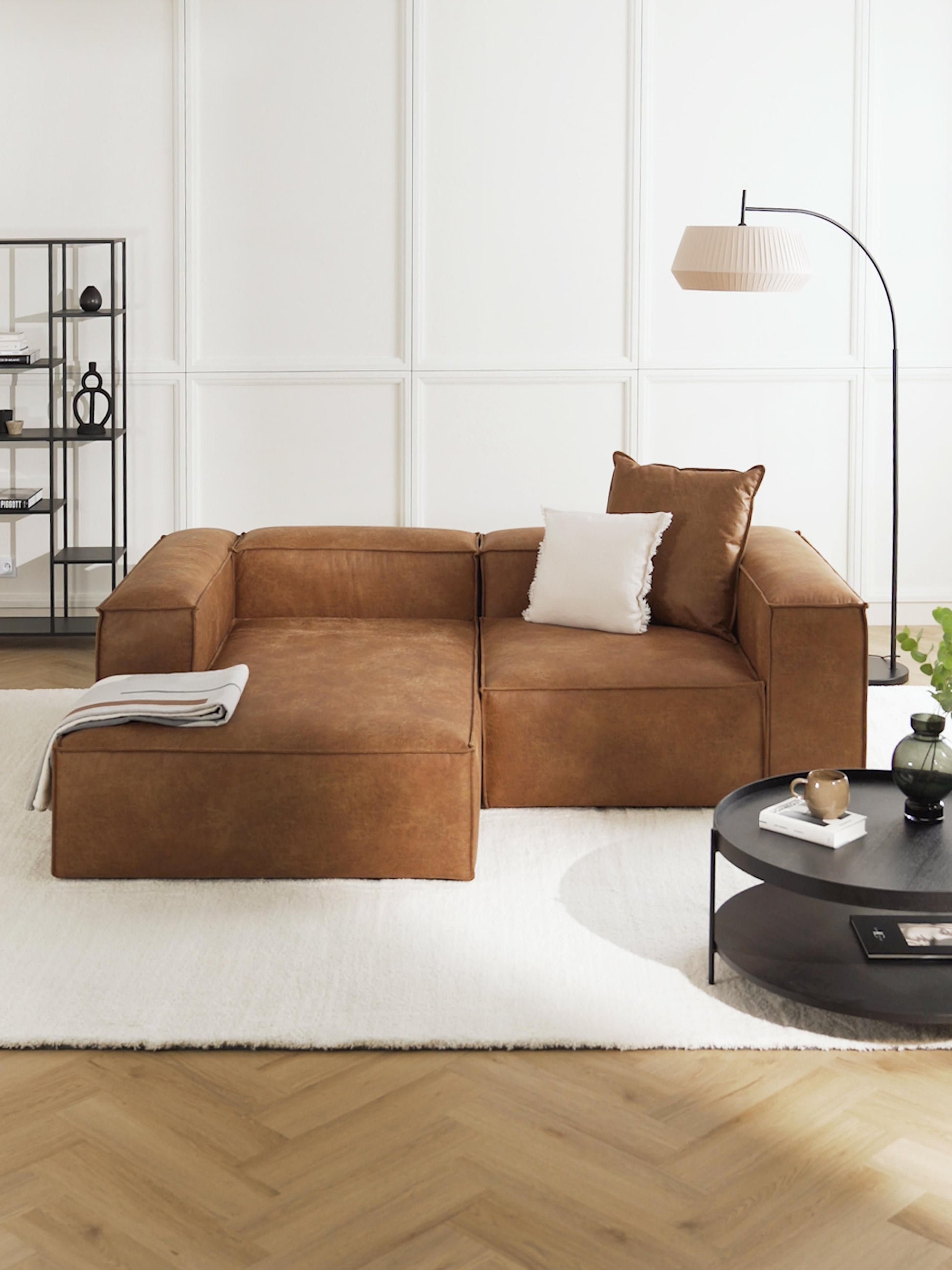 Lenmoray Modular Corner Sofa (2-Seater) in Leather