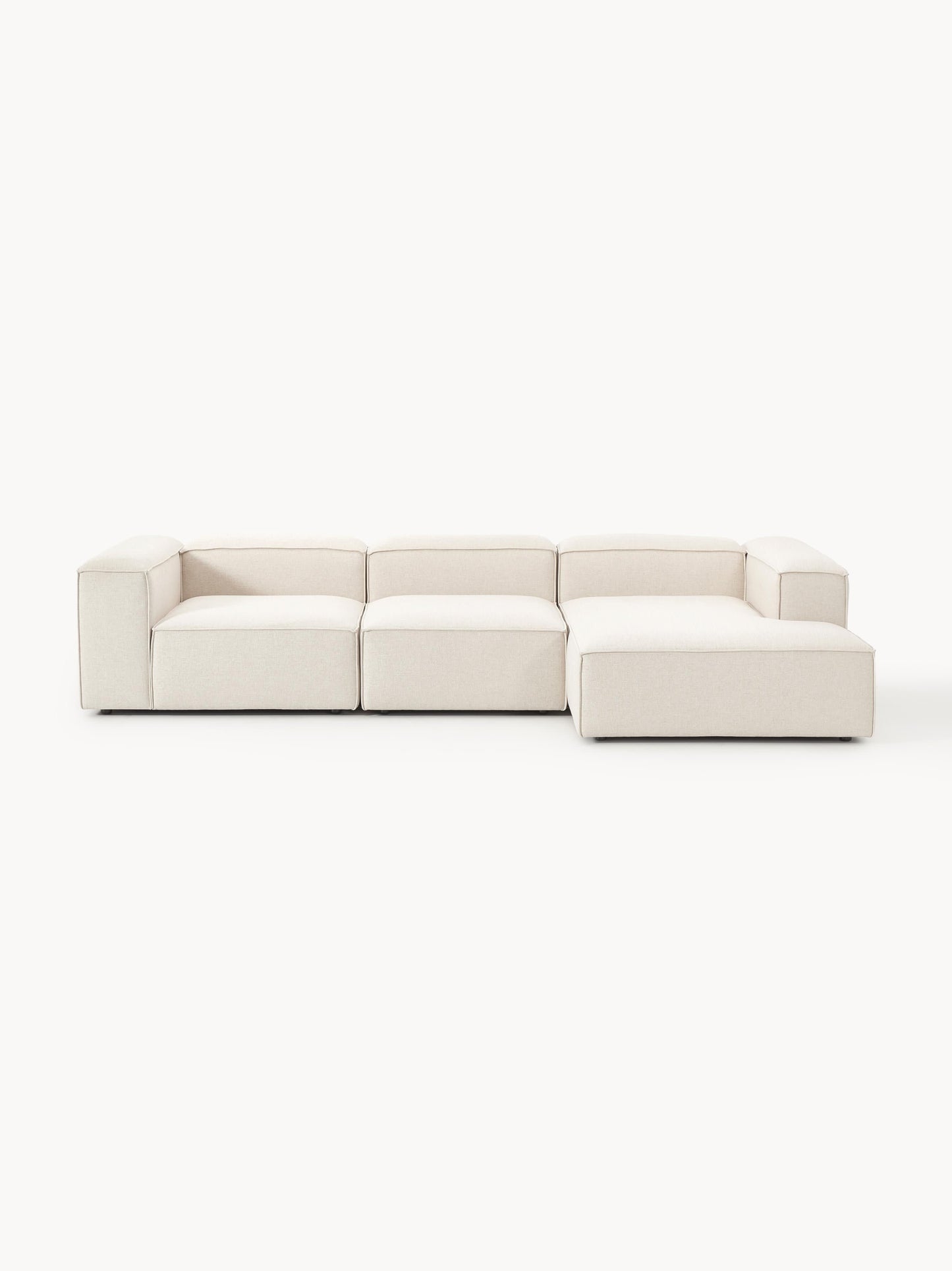 Lenmoray Modular Linen Blend Corner Sofa (4-Seater)