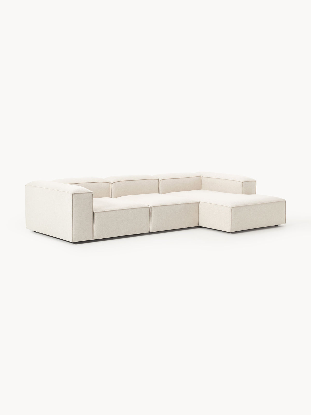 Lenmoray Modular Linen Blend Corner Sofa (4-Seater)
