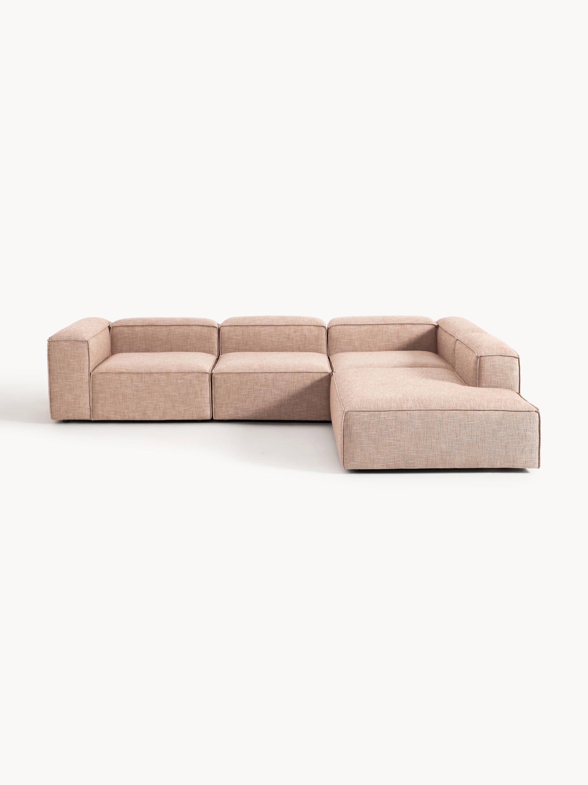 Lenmoray Modular XL Corner Sofa (4-Seater) in Linen Blend