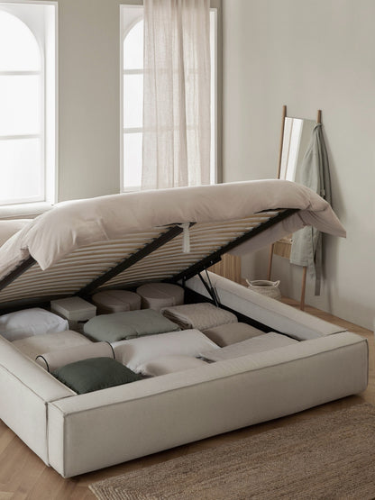 Lenmoray Storage Bed, Upholstered