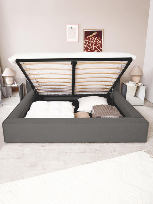 Lenmoray Storage Bed, Upholstered