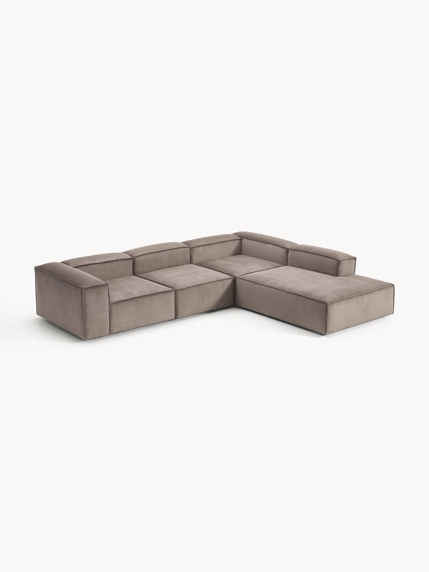 Lenmoray XL Modular Corduroy Corner Sofa (4-Seater)