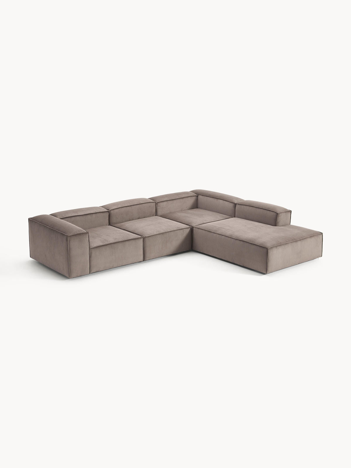 Lenmoray XL Modular Corduroy Corner Sofa (4-Seater)