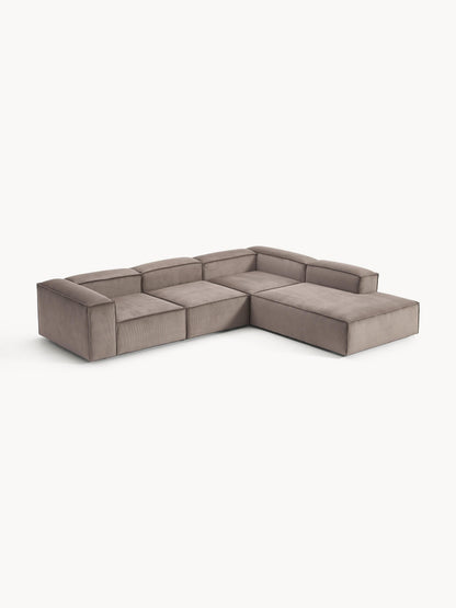 Lenmoray XL Modular Corduroy Corner Sofa (4-Seater)
