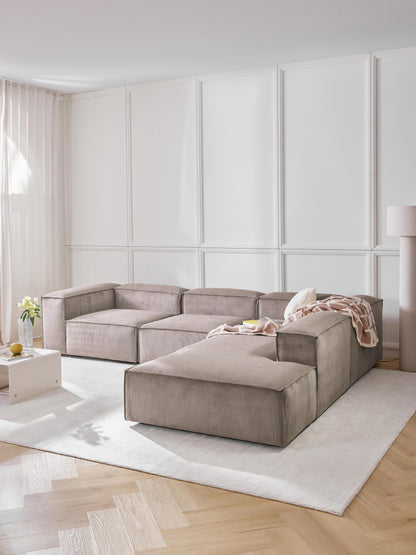Lenmoray XL Modular Corduroy Corner Sofa (4-Seater)
