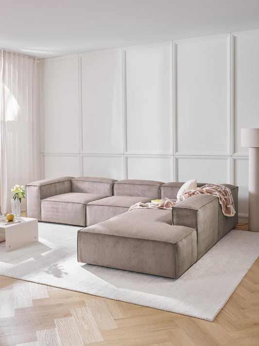 Lenmoray XL Modular Corduroy Corner Sofa (4-Seater)