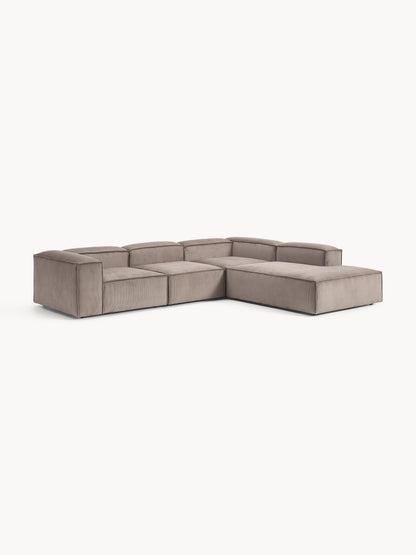 Lenmoray XL Modular Corduroy Corner Sofa (4-Seater)