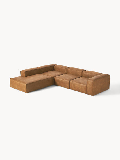 Lenmoray XL Modular Leather Corner Sofa (4-Seater)