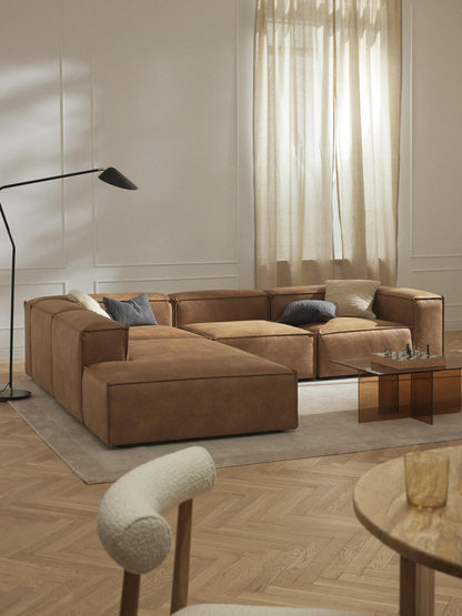 Lenmoray XL Modular Leather Corner Sofa (4-Seater)