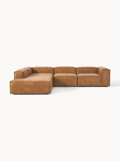 Lenmoray XL Modular Leather Corner Sofa (4-Seater)