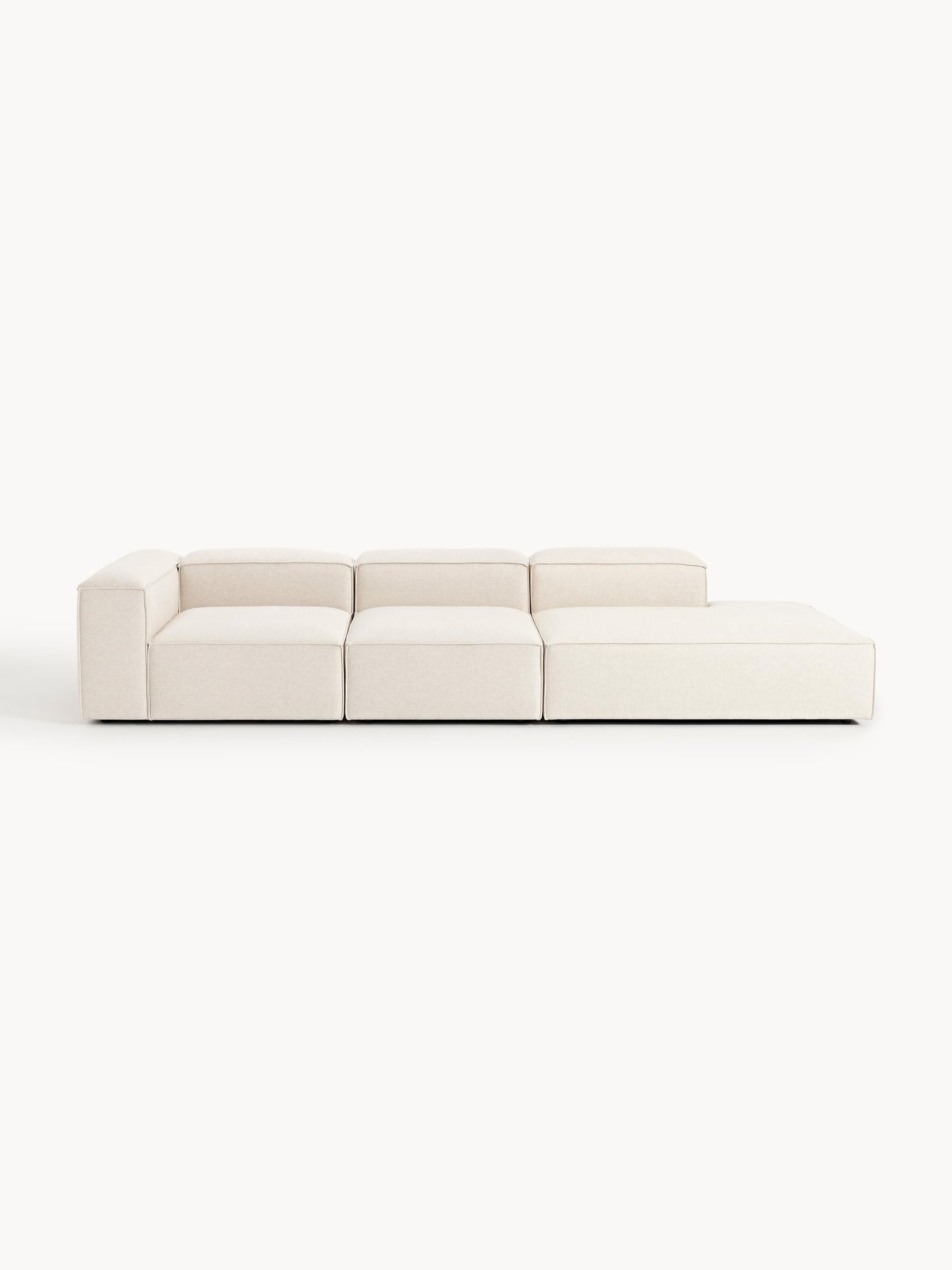Lenmoray XL Modular Linen Blend Ottoman