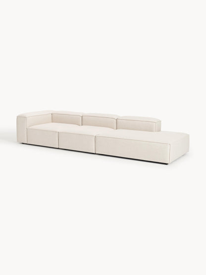 Lenmoray XL Modular Linen Blend Ottoman