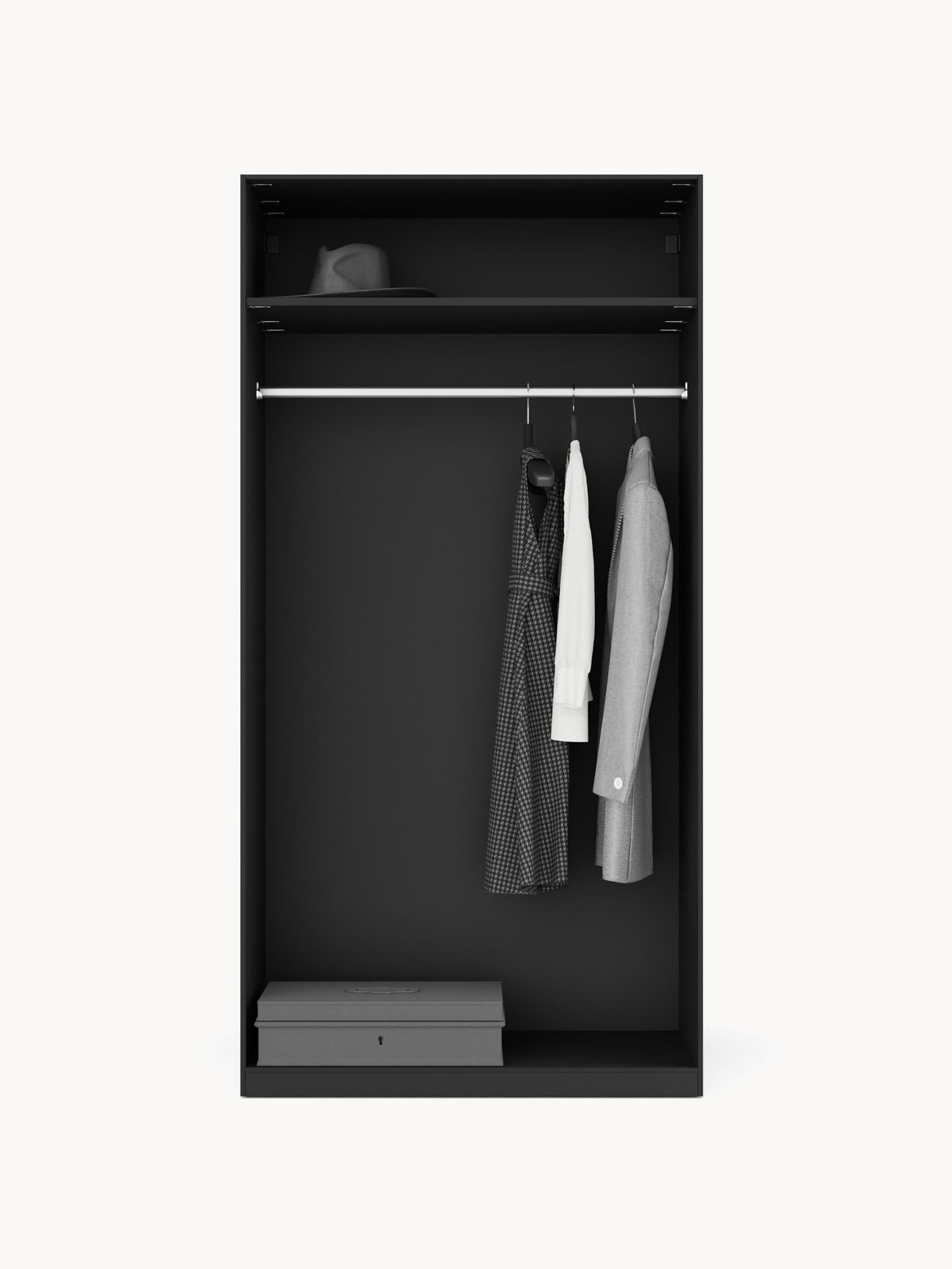 Leonvarre Modular Hinged-Door Wardrobe, 100 cm Wide, in Various Sizes
