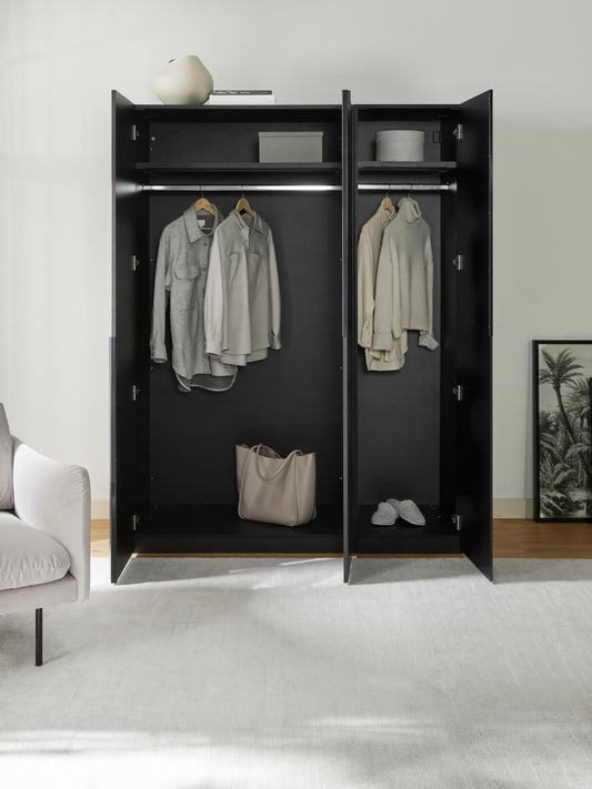 Leonvarre Modular Hinged-Door Wardrobe, 150 cm Wide, in Various Sizes