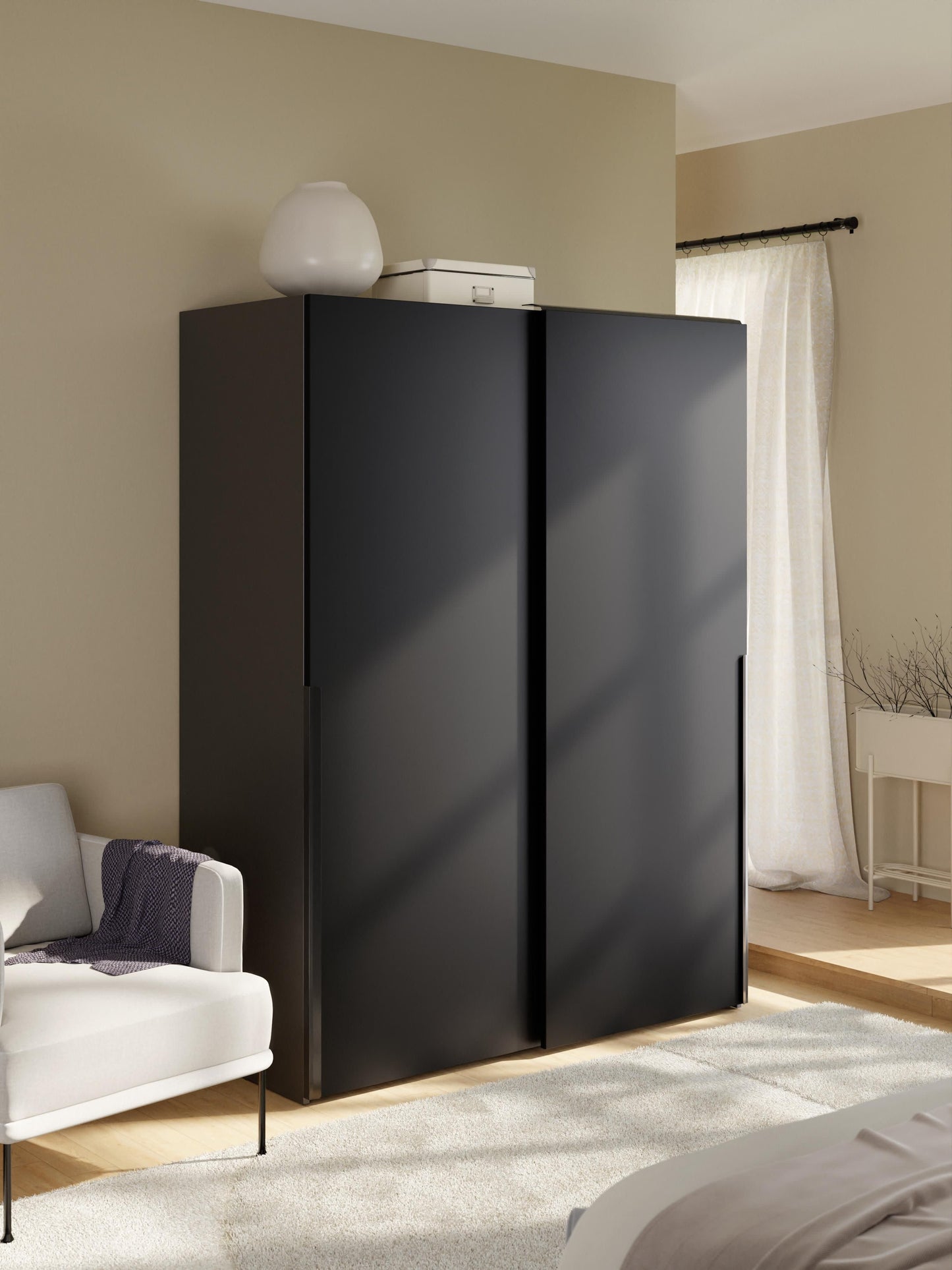 Leonvarre Modular Sliding-Door Wardrobe, 150 cm Wide, in Various Sizes